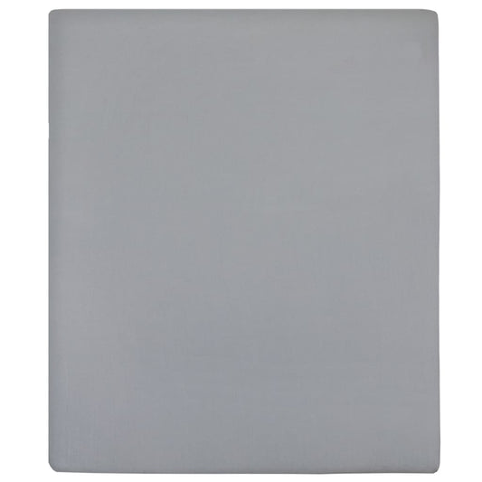 Spannbettlaken Jersey Grau 160x200 cm Baumwolle