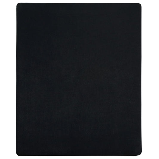 Spannbettlaken Jersey Schwarz 160x200 cm Baumwolle