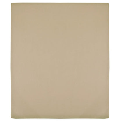 Spannbettlaken 2 Stk. Jersey Taupe 90x200 cm Baumwolle