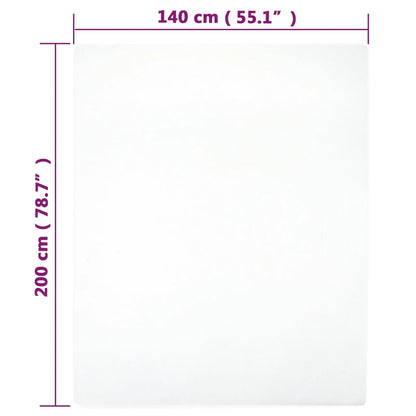 Spannbettlaken Jersey Weiß 140x200 cm Baumwolle