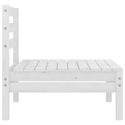 Garten-Mittelsofa Weiß Massivholz Kiefer