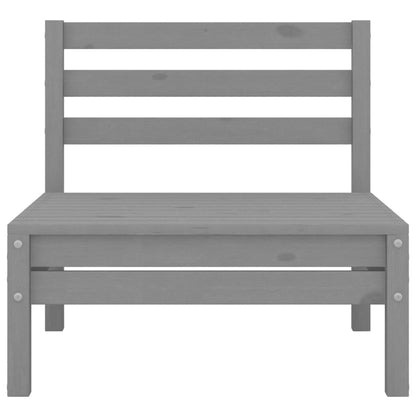 Garten-Mittelsofas 4 Stk. Grau Massivholz Kiefer