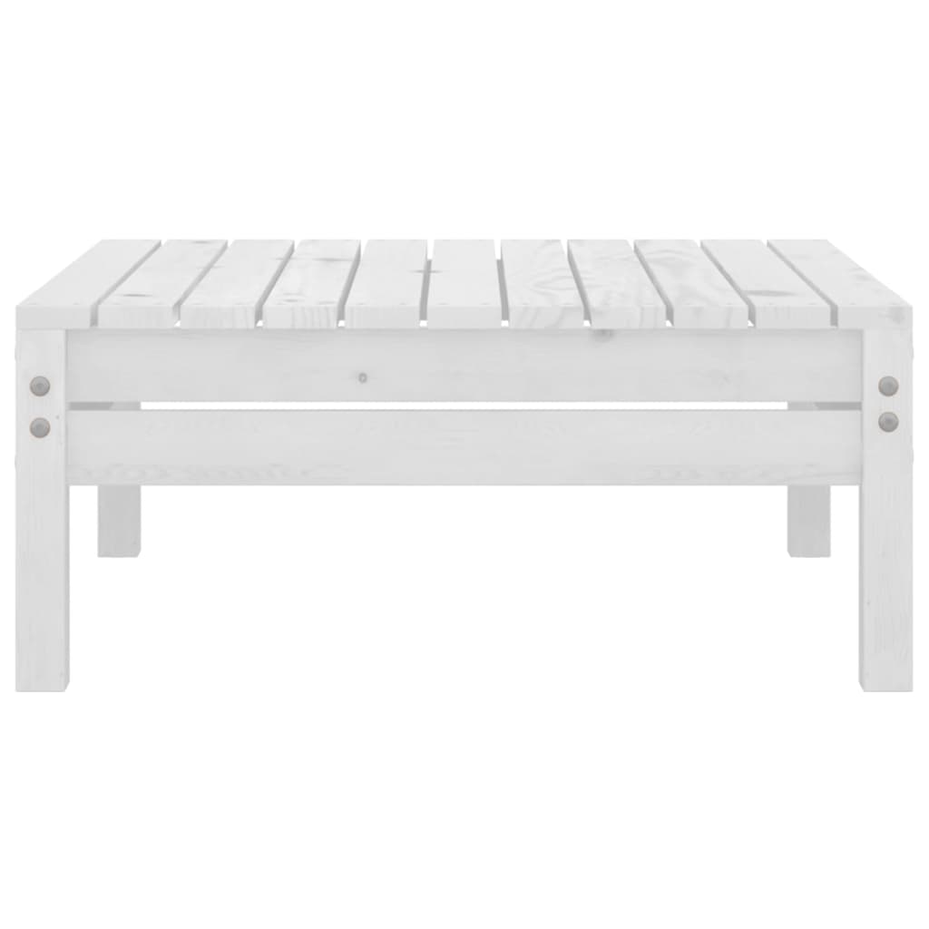 4-tlg. Garten-Lounge-Set Massivholz Kiefer Weiß
