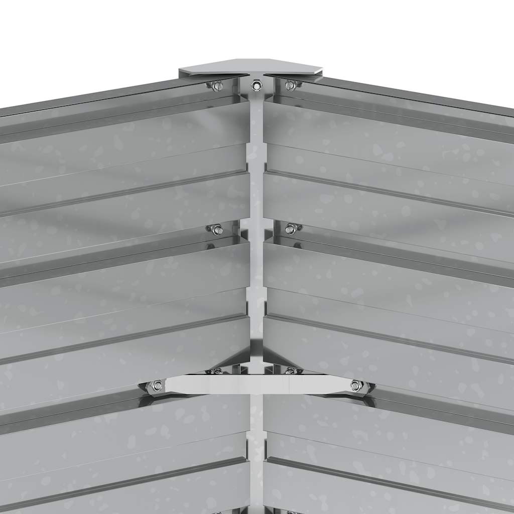 Garten-Hochbeet 129x45 cm Verzinkter Stahl Silber