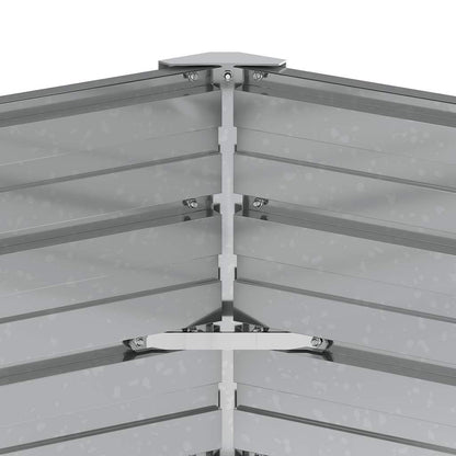 Garten-Hochbeet 129x45 cm Verzinkter Stahl Silber