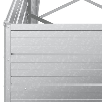 Garten-Hochbeet 240x80x45 cm Verzinkter Stahl Silber