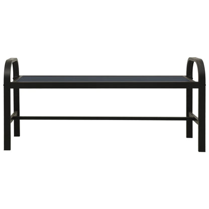 Gartenbank 124,5 cm Stahl und WPC Schwarz