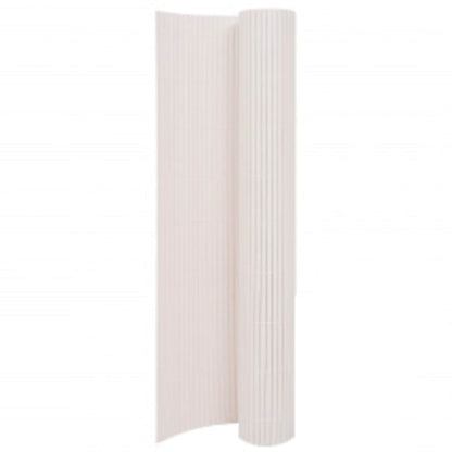 Gartenzaun Doppelseitig 90x400 cm Weiß