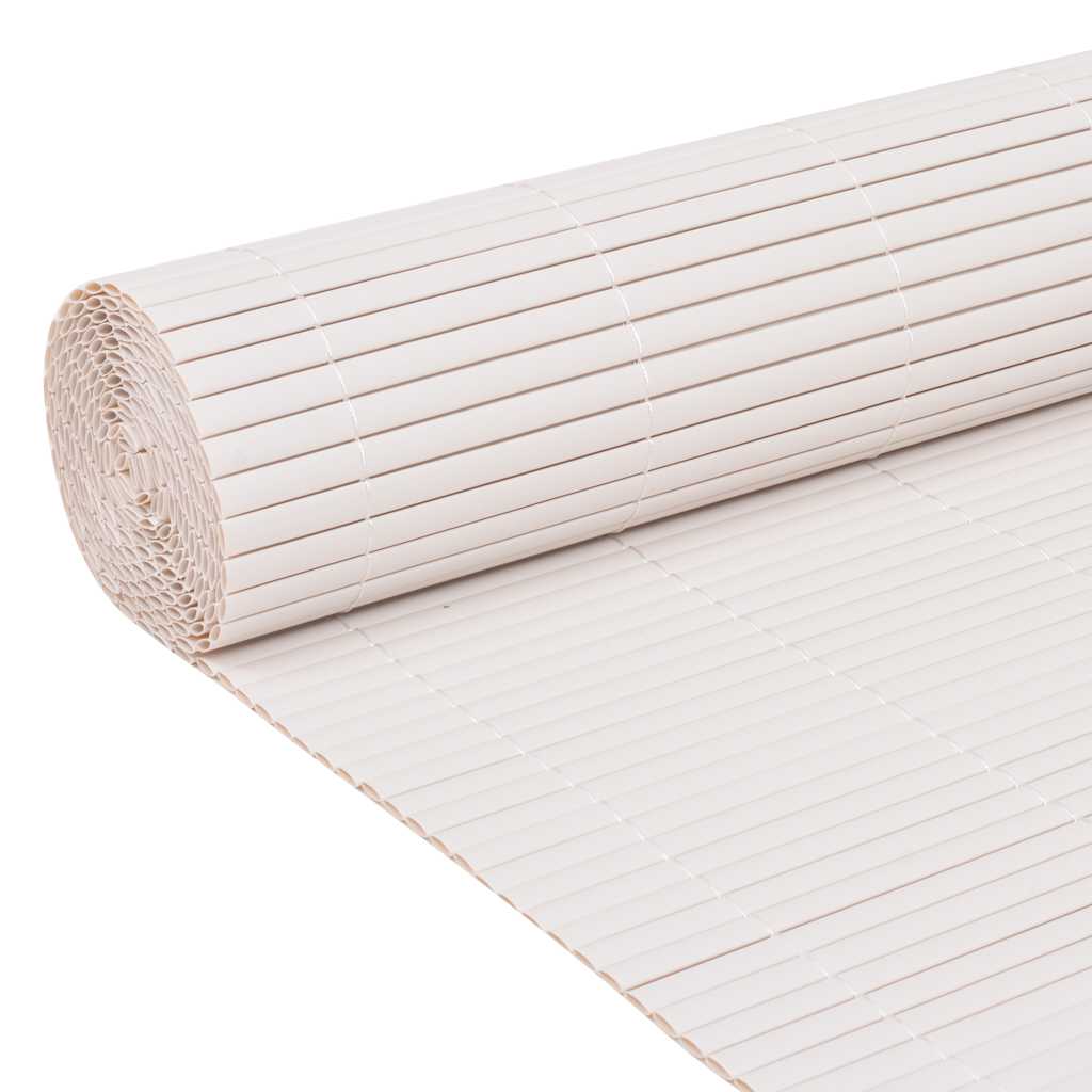 Gartenzaun Doppelseitig 90x400 cm Weiß