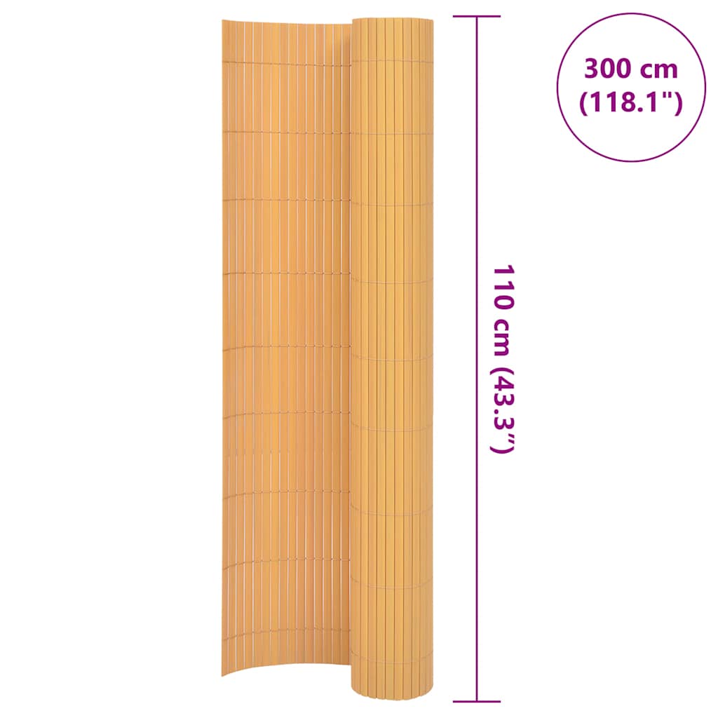 Gartenzaun Doppelseitig 110x300 cm Gelb