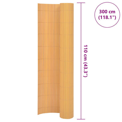 Gartenzaun Doppelseitig 110x300 cm Gelb
