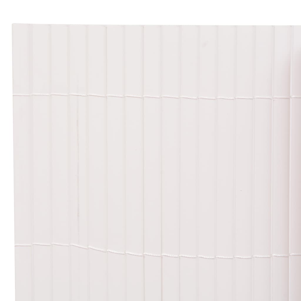 Gartenzaun Doppelseitig 110x500 cm Weiß