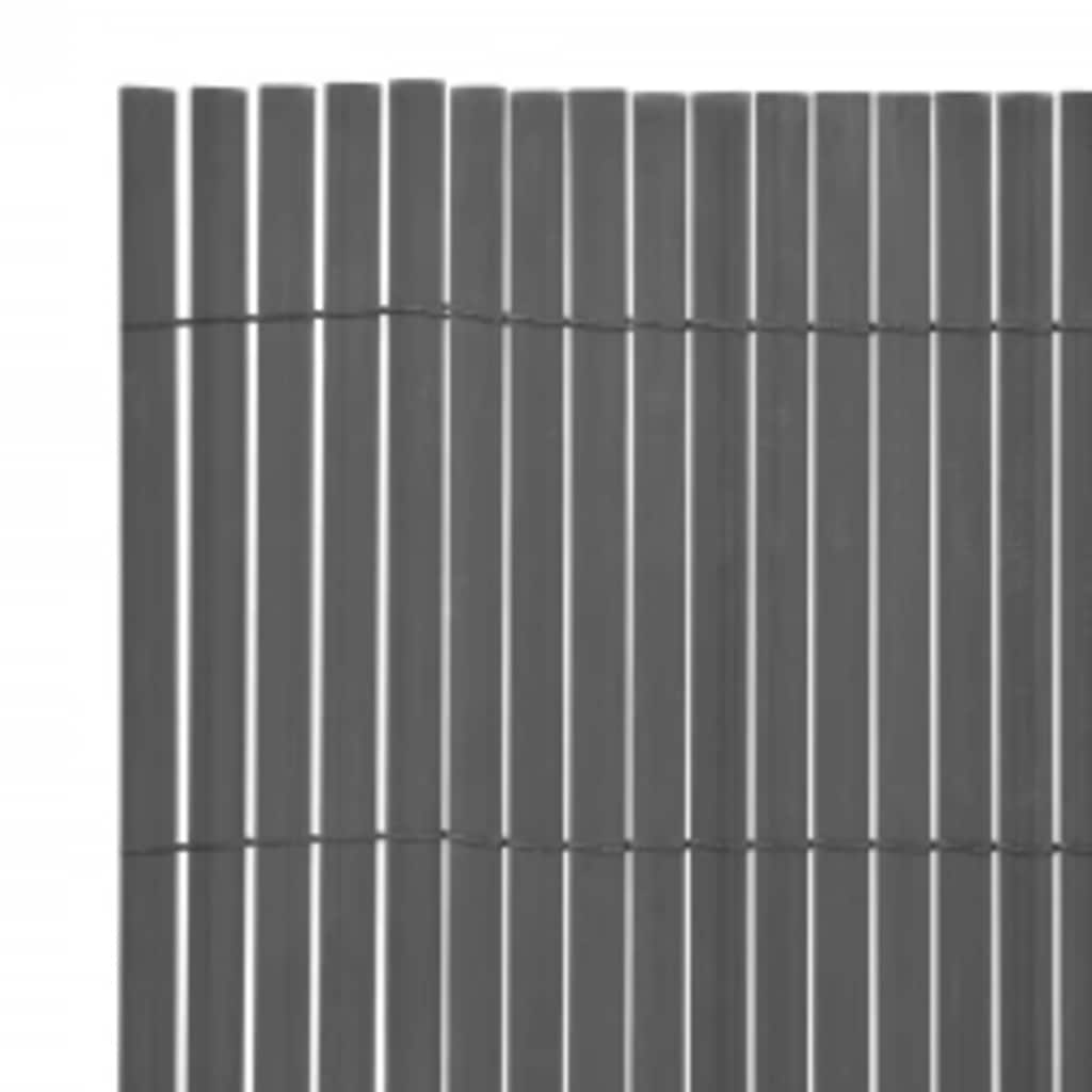 Gartenzaun Doppelseitig 110x500 cm Grau
