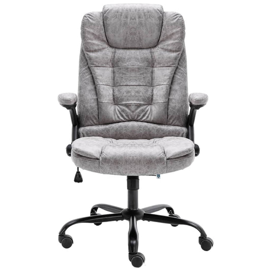 Bürostuhl Hellgrau Wildleder-Optik