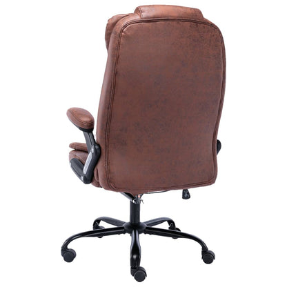 Bürostuhl Hellbraun Wildleder-Optik