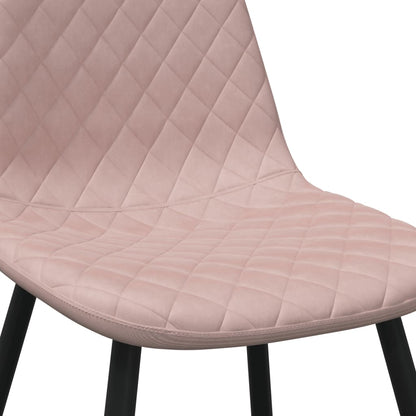 Esszimmerstühle 6 Stk. Rosa Samt