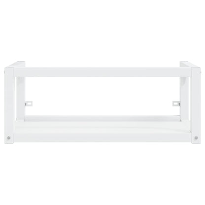 Badezimmer Wand-Waschtischgestell Weiß 79x38x31 cm Eisen