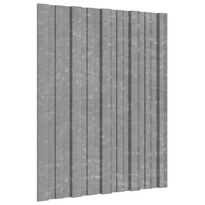 Dachpaneele 36 Stk. Verzinkter Stahl Silbern 60x45 cm