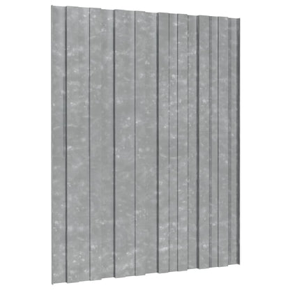 Dachpaneele 36 Stk. Verzinkter Stahl Silbern 60x45 cm