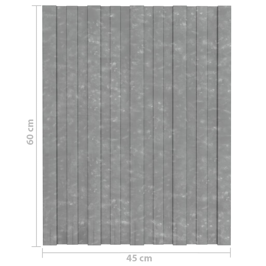 Dachpaneele 36 Stk. Verzinkter Stahl Silbern 60x45 cm