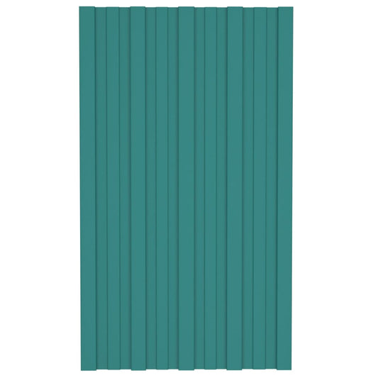 Dachpaneele 36 Stk. Verzinkter Stahl Grün 80x45 cm
