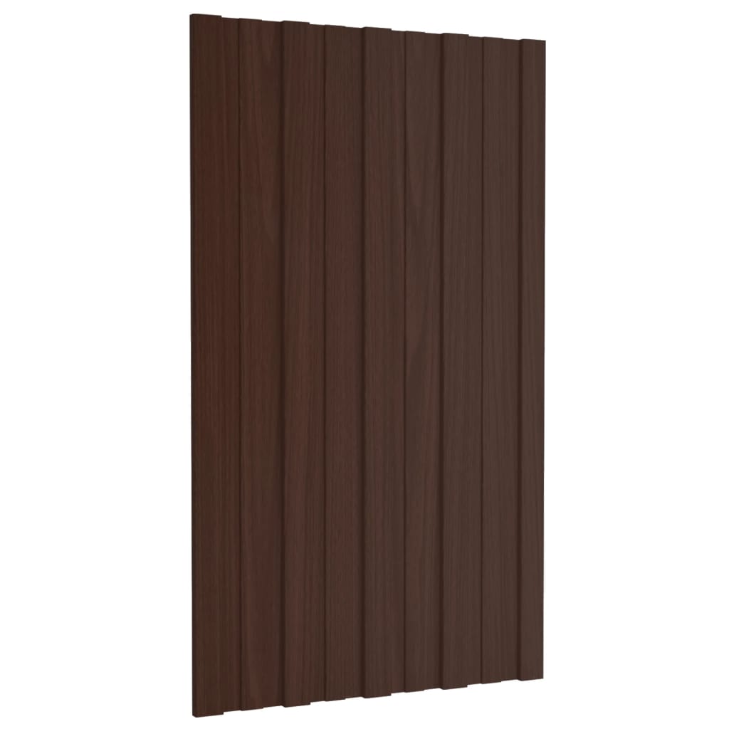 Dachpaneele 36 Stk. Verzinkter Stahl Braun 80x45 cm