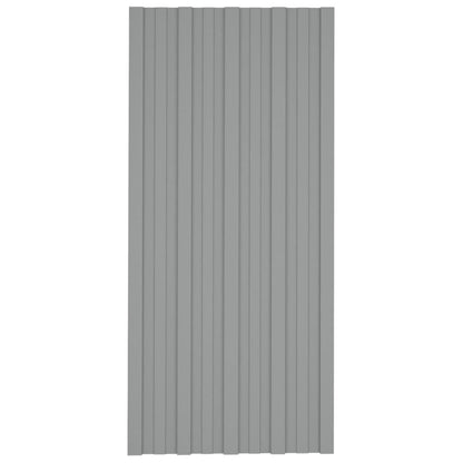 Dachpaneele 36 Stk. Verzinkter Stahl Grau 100x45 cm