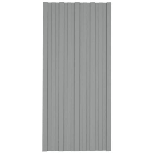 Dachpaneele 36 Stk. Verzinkter Stahl Grau 100x45 cm