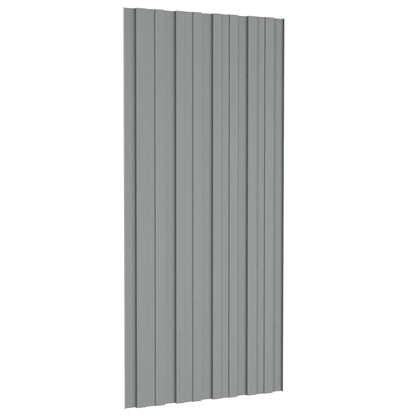 Dachpaneele 36 Stk. Verzinkter Stahl Grau 100x45 cm