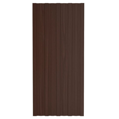 Dachpaneele 36 Stk. Verzinkter Stahl Braun 100x45 cm