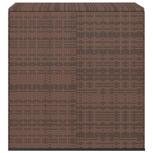 Garten-Kissenbox PE Rattan 100x49x103,5 cm Braun
