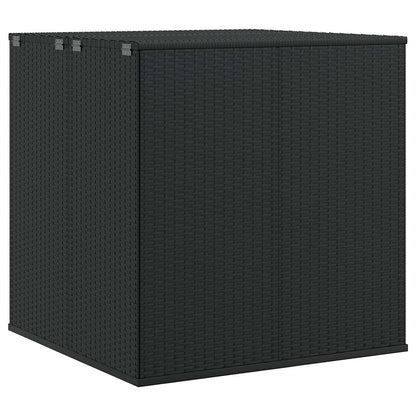 Garten-Kissenbox PE Rattan 100x97,5x104 cm Schwarz