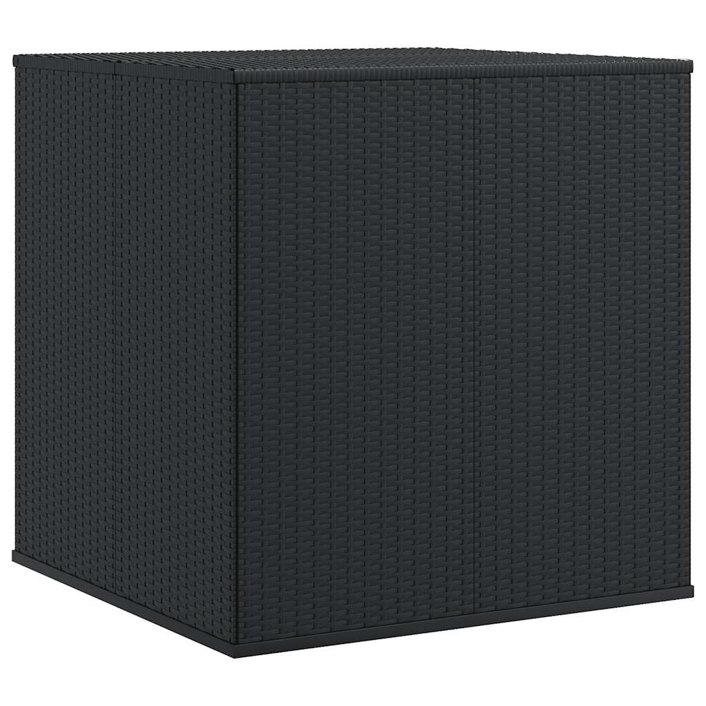 Garten-Kissenbox PE Rattan 100x97,5x104 cm Schwarz