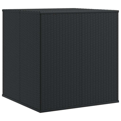 Garten-Kissenbox PE Rattan 100x97,5x104 cm Schwarz