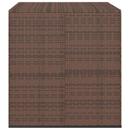 Garten-Kissenbox PE Rattan 100x97,5x104 cm Braun