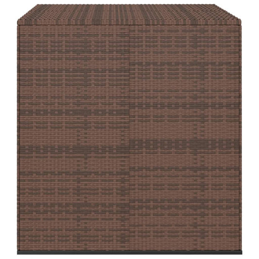 Garten-Kissenbox PE Rattan 100x97,5x104 cm Braun