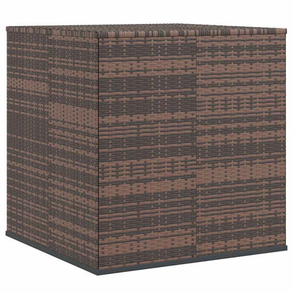 Garten-Kissenbox PE Rattan 100x97,5x104 cm Braun