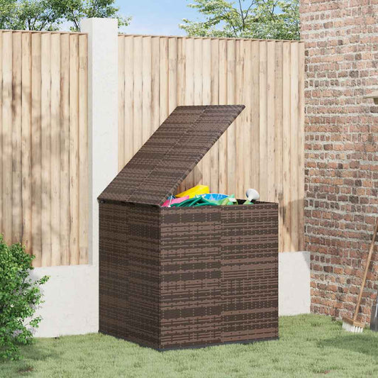 Garten-Kissenbox PE Rattan 100x97,5x104 cm Braun