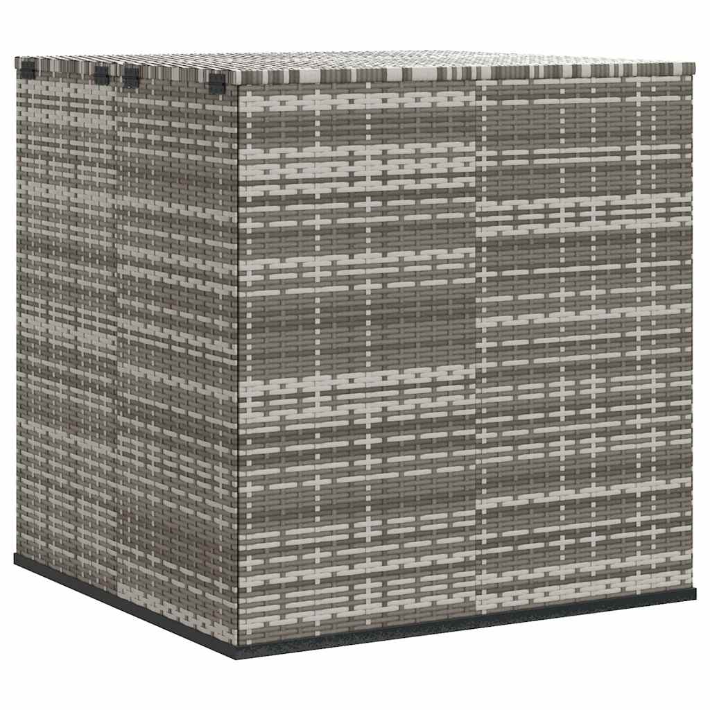 Garten-Kissenbox PE Rattan 100x97,5x104 cm Grau