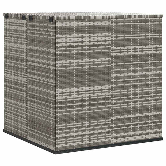 Garten-Kissenbox PE Rattan 100x97,5x104 cm Grau