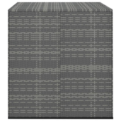 Garten-Kissenbox PE Rattan 100x97,5x104 cm Grau