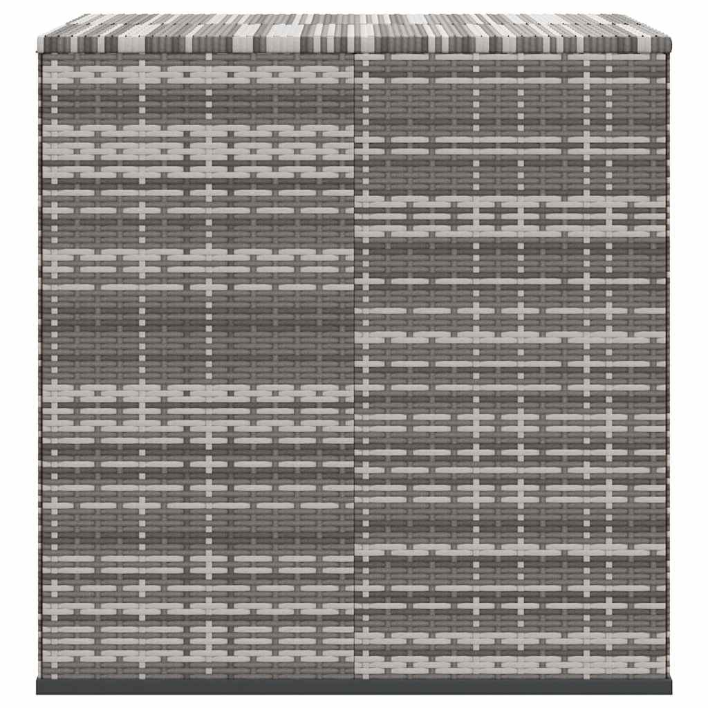 Garten-Kissenbox PE Rattan 100x97,5x104 cm Grau
