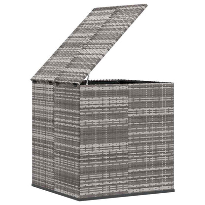 Garten-Kissenbox PE Rattan 100x97,5x104 cm Grau