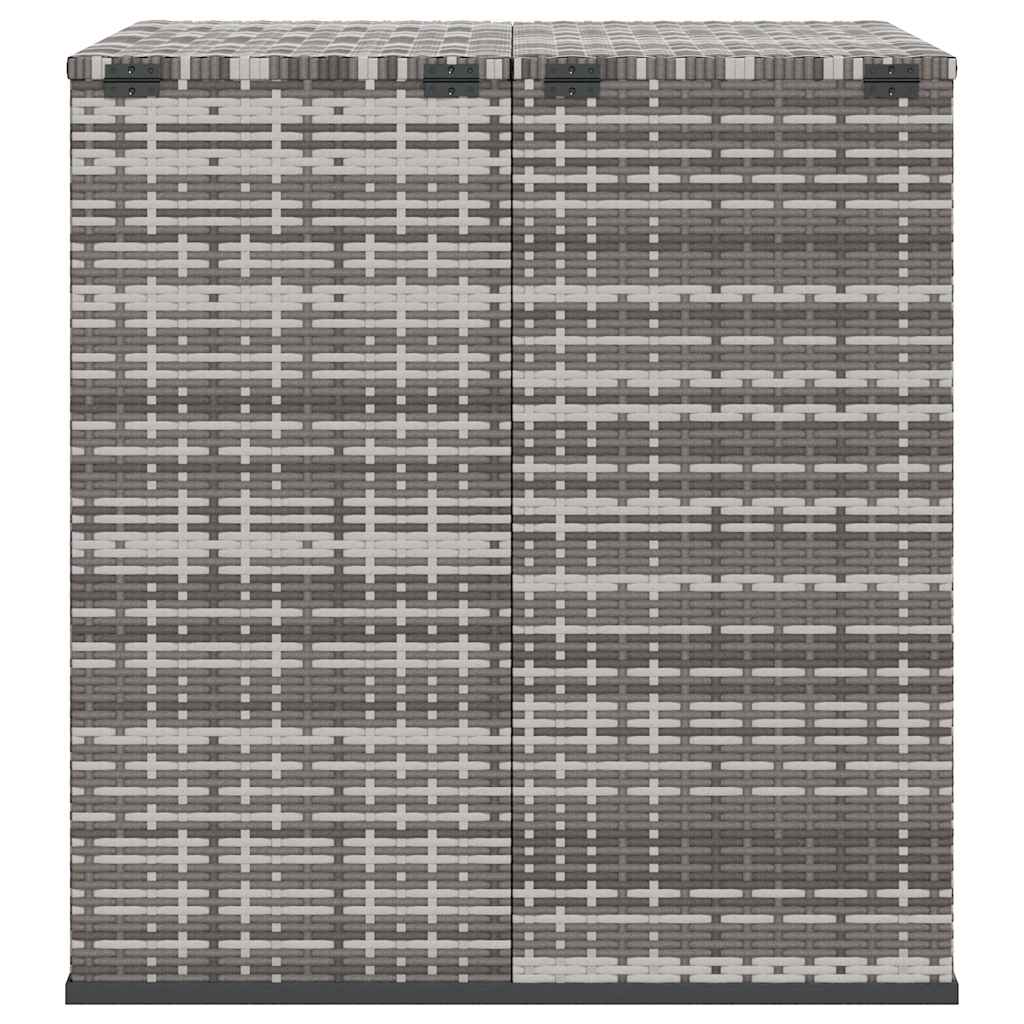 Garten-Kissenbox PE Rattan 100x97,5x104 cm Grau