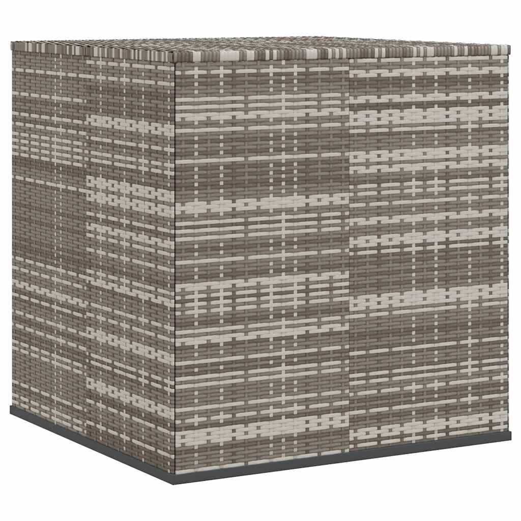 Garten-Kissenbox PE Rattan 100x97,5x104 cm Grau