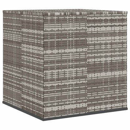 Garten-Kissenbox PE Rattan 100x97,5x104 cm Grau