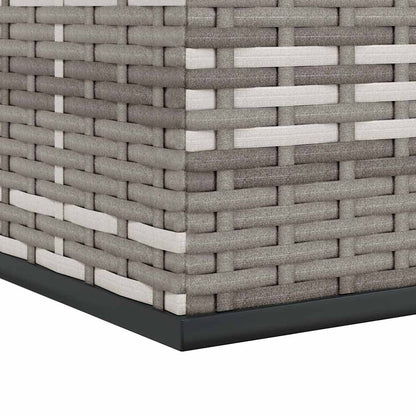 Garten-Kissenbox PE Rattan 100x97,5x104 cm Grau