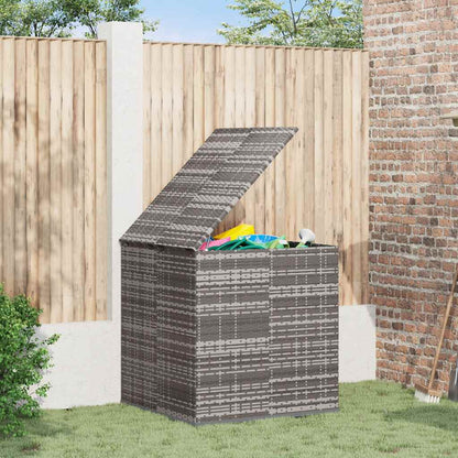 Garten-Kissenbox PE Rattan 100x97,5x104 cm Grau