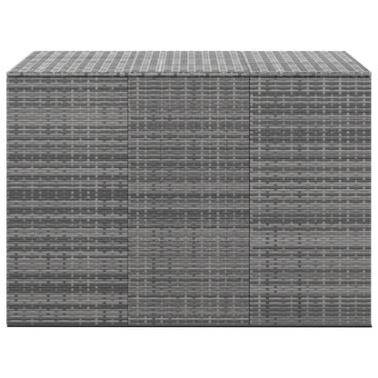 Garten-Kissenbox PE Rattan 145x100x103 cm Grau