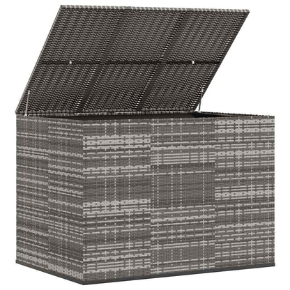 Garten-Kissenbox PE Rattan 145x100x103 cm Grau